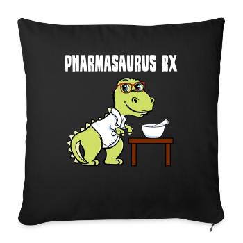Pharmasaurus RX - Sofa pillowcase 17,3'' x 17,3'' (45 x 45 cm) - black - Front