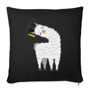 Licence Master Licence Llama Alpaga - Housse de coussin décorative 45 x 45 cm - noir - Devant
