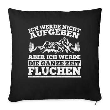 Wandern Wandersport Wanderweg Wanderteam Lustig - Sofakissenbezug 45 x 45 cm - Schwarz - Vorne