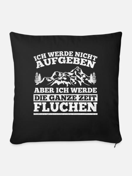 Wandern Wandersport Wanderweg Wanderteam Lustig - Sofakissenbezug 45 x 45 cm - Schwarz