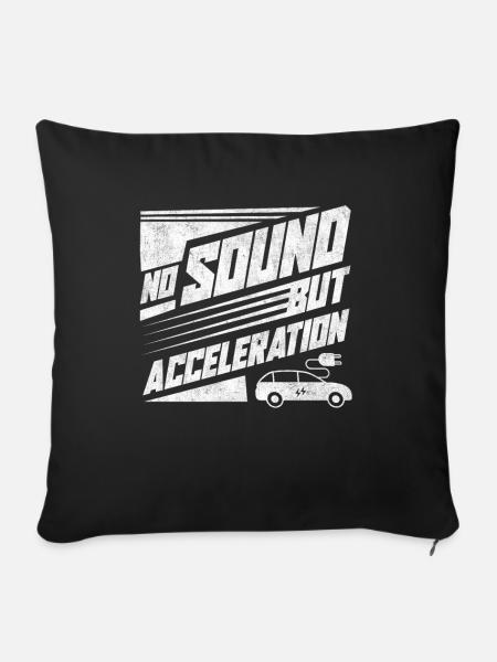 E-Auto - Sofakissenbezug 45 x 45 cm - Schwarz