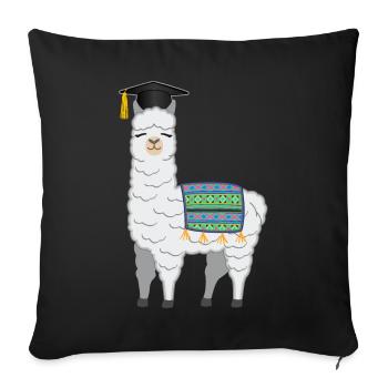 Licence Master Licence Llama Alpaga - Housse de coussin décorative 45 x 45 cm - noir - Devant