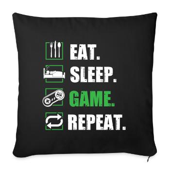 Cadeau d'anniversaire de joueur - Housse de coussin décorative 45 x 45 cm - noir - Devant