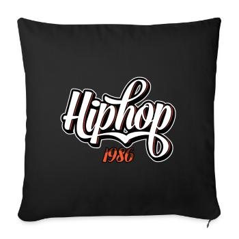 Hip hop clothes - Sofa pillowcase 17,3'' x 17,3'' (45 x 45 cm) - black - Front