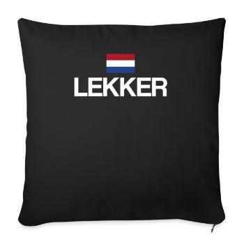 Lekker Netherlands flag Dutch Holland - Sofa pillowcase 17,3'' x 17,3'' (45 x 45 cm) - black - Front