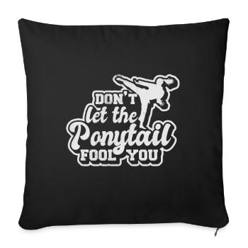 Judo - Housse de coussin décorative 45 x 45 cm - noir - Devant