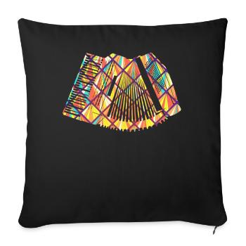 Accordion Accordion Geometric - Sofa pillowcase 17,3'' x 17,3'' (45 x 45 cm) - black - Front