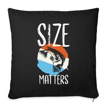 fishing fishing fishing fishing fishermen angler fish - Sofa pillowcase 17,3'' x 17,3'' (45 x 45 cm) - black - Front