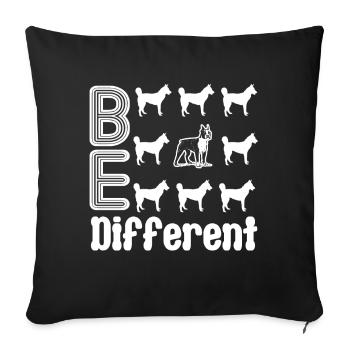 Boston Terrier Boston Terrier Be Different - Sofa pillowcase 17,3'' x 17,3'' (45 x 45 cm) - black - Front