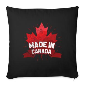 Born in Canada - Sofa pillowcase 17,3'' x 17,3'' (45 x 45 cm) - black - Front