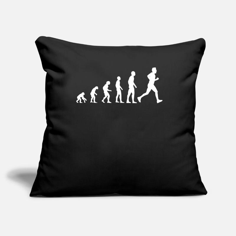 Jogging Run Runner Evolution Funny Gift Sofa pillowcase 17,3'' x 17,3'' (45 x 45 cm)