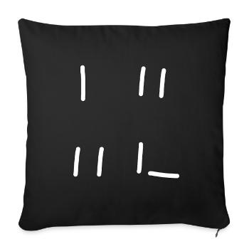 Mème perte - Housse de coussin décorative 45 x 45 cm - noir - Devant