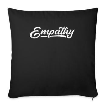 Empathy | Tolerance social solidarity - Sofa pillowcase 17,3'' x 17,3'' (45 x 45 cm) - black - Front