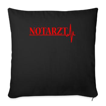 Notarzt Herzschlag Erste Hilfe Rettung - Sofakissenbezug 45 x 45 cm - Schwarz - Vorne