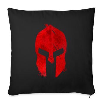 Spartan Helmet Warrior Warrior Fitness Bodybuilding - Sofa pillowcase 17,3'' x 17,3'' (45 x 45 cm) - black - Front