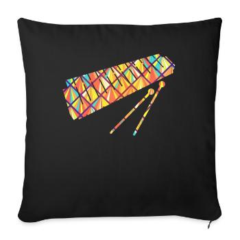 Glockenspiel Geometric Shirt - Sofakissenbezug 45 x 45 cm - Schwarz - Vorne