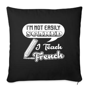 French Teacher I Teach French - Sofa pillowcase 17,3'' x 17,3'' (45 x 45 cm) - black - Front