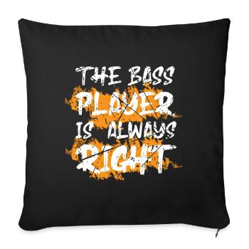 Bass Guitar Bassist Player EADG Bassists - Sofa pillowcase 17,3'' x 17,3'' (45 x 45 cm) - black - Front