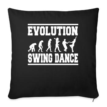 Evolution Swing Dance - Sofakissenbezug 45 x 45 cm - Schwarz - Vorne
