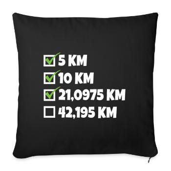 Marathon marathon jogging coureur cadeau - Housse de coussin décorative 45 x 45 cm - noir - Devant