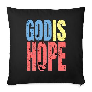 God Hope - Sofakissenbezug 45 x 45 cm - Schwarz - Vorne