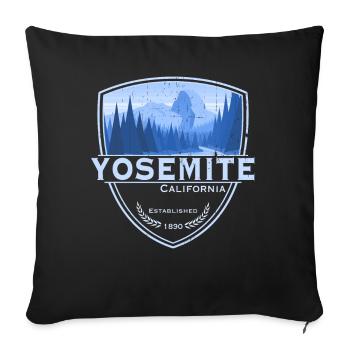 Yosemite Blue Vintage - Housse de coussin décorative 45 x 45 cm - noir - Devant
