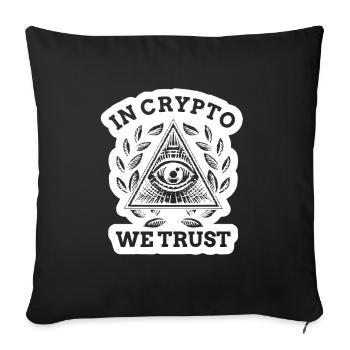 Crypto Cryptowährungen Crypto Coin Crypto Wallet - Sofakissenbezug 45 x 45 cm - Schwarz - Vorne