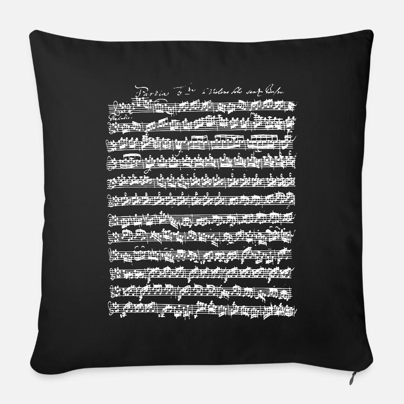 Bach Partita Nr. 3 E-Dur Violine Preludio Musik - Sofakissenbezug 45 x 45 cm - Schwarz