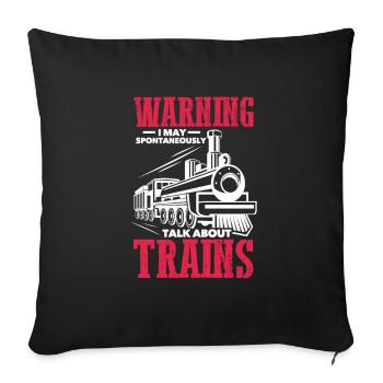Model railway - Sofa pillowcase 17,3'' x 17,3'' (45 x 45 cm) - black - Front
