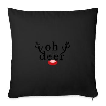 OH DEER - Sofakissenbezug 45 x 45 cm - Schwarz - Vorne