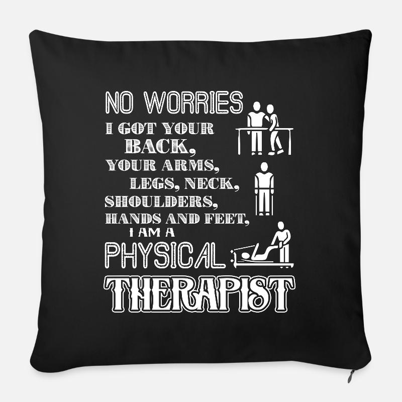 Physiotherapeut Stolzer Physiotherapeut - Sofakissenbezug 45 x 45 cm - Schwarz
