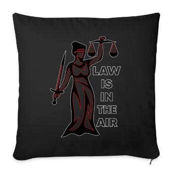 Droit droit avocat avocat procureur juriste - Housse de coussin décorative 45 x 45 cm - noir - Devant