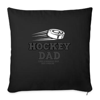 Hockey Papa - Sofakissenbezug 45 x 45 cm - Schwarz - Vorne