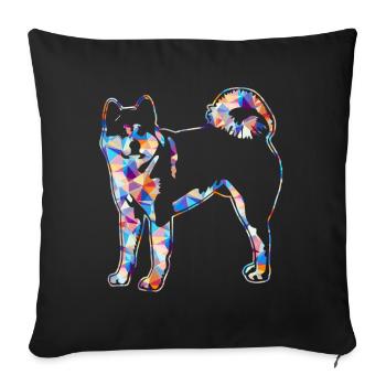 Akita geometrische Hemden - Sofakissenbezug 45 x 45 cm - Schwarz - Vorne