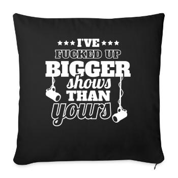 Technicien d'éclairage de scène de théâtre - Housse de coussin décorative 45 x 45 cm - noir - Devant
