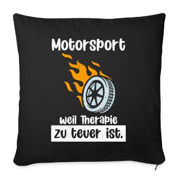 Motorsport - Sofakissenbezug 45 x 45 cm - Schwarz - Vorne