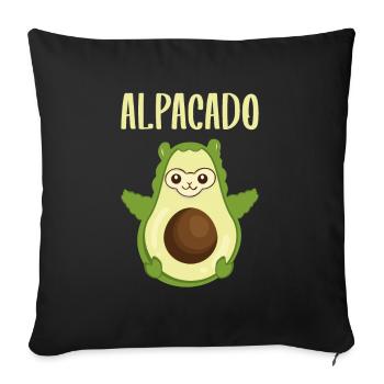 Alpacado Avocat Alpaca Mix - Housse de coussin décorative 45 x 45 cm - noir - Devant