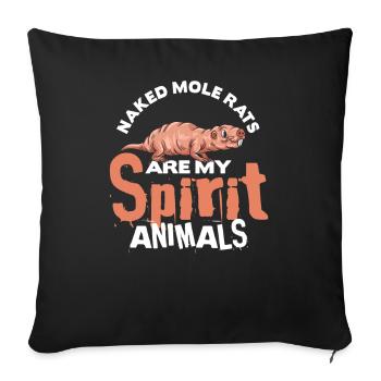 Naked Mole Rats African Rodent Mull - Sofa pillowcase 17,3'' x 17,3'' (45 x 45 cm) - black - Front