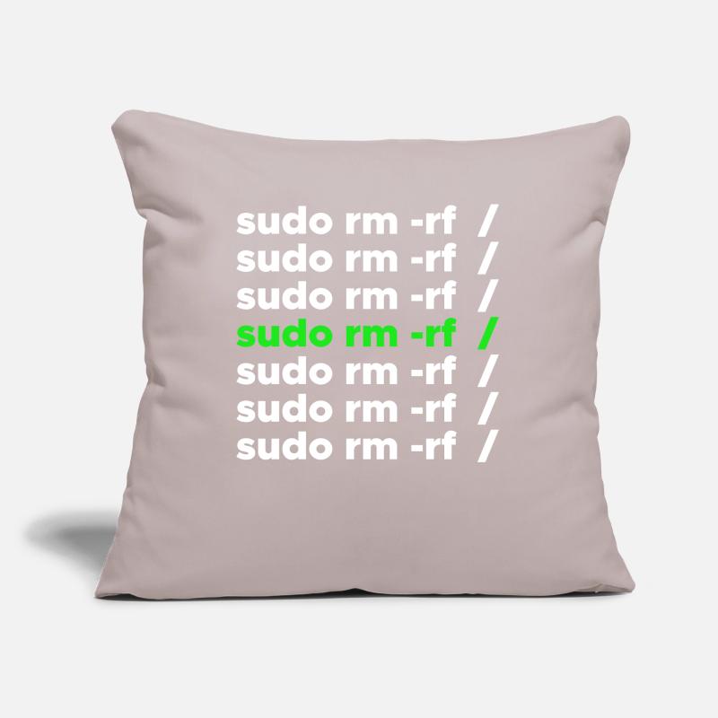 Linux Geek sudo rm -rf Nerd Spruch Sofakissenbezug 45 x 45 cm