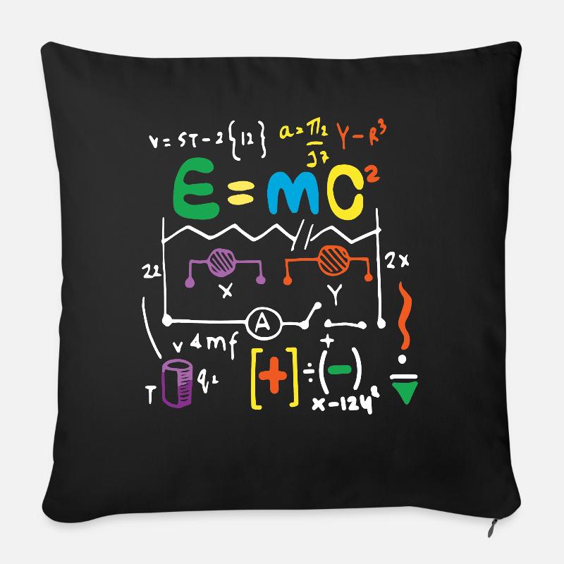Physik Relativitätstheorie Formel - Sofakissenbezug 45 x 45 cm - Schwarz