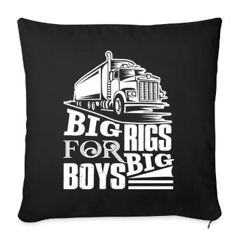 Truck Driver Funny Truck Driver - Sofa pillowcase 17,3'' x 17,3'' (45 x 45 cm) - black - Front