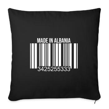 Drôle d'Albanie disant, cadeau albanais - Housse de coussin décorative 45 x 45 cm - noir - Devant