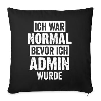 Admin Informatik Student Lustige Sprüche - Sofakissenbezug 45 x 45 cm - Schwarz - Vorne