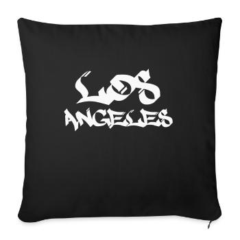 Los Angeles - Housse de coussin décorative 45 x 45 cm - noir - Devant