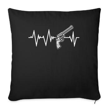 Guns T-Shirt Gift Guns - Housse de coussin décorative 45 x 45 cm - noir - Devant