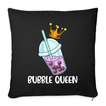 Bubble Tea Gechenk Femmes Boba Tea Bubble Tea - Housse de coussin décorative 45 x 45 cm - noir - Devant