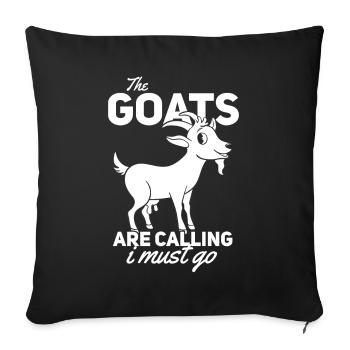 Chèvre capricorne Chèvre chèvre chèvre de chèvre de maison - Housse de coussin décorative 45 x 45 cm - noir - Devant