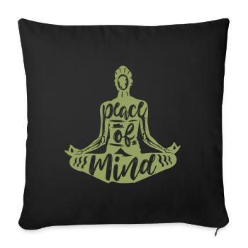 Meditation meditate - Sofa pillowcase 17,3'' x 17,3'' (45 x 45 cm) - black - Front
