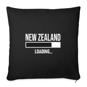 Cadeau drôle de Nouvelle-Zélande pour les Néo-Zélandais - Housse de coussin décorative 45 x 45 cm - noir - Devant