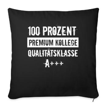 Premium Kollege Abschiedsgeschenk - Sofakissenbezug 45 x 45 cm - Schwarz - Vorne
